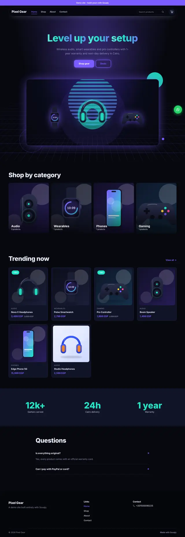 Neon theme preview